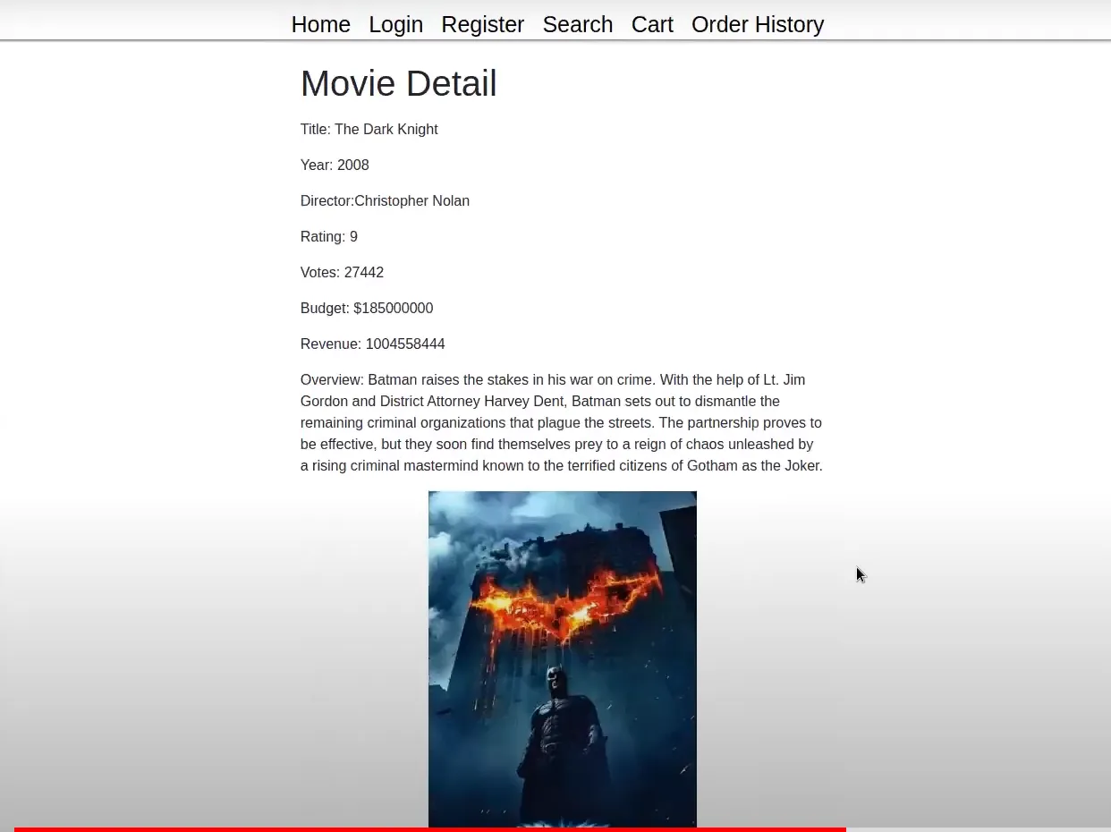 Ecommerce Movie Shop (Fablix)