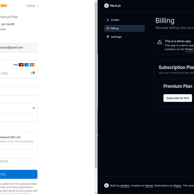 Next 13 + Supabase + Stripe: SaaS Starter